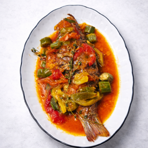 Brown Stew Fish (snapper bone-in)